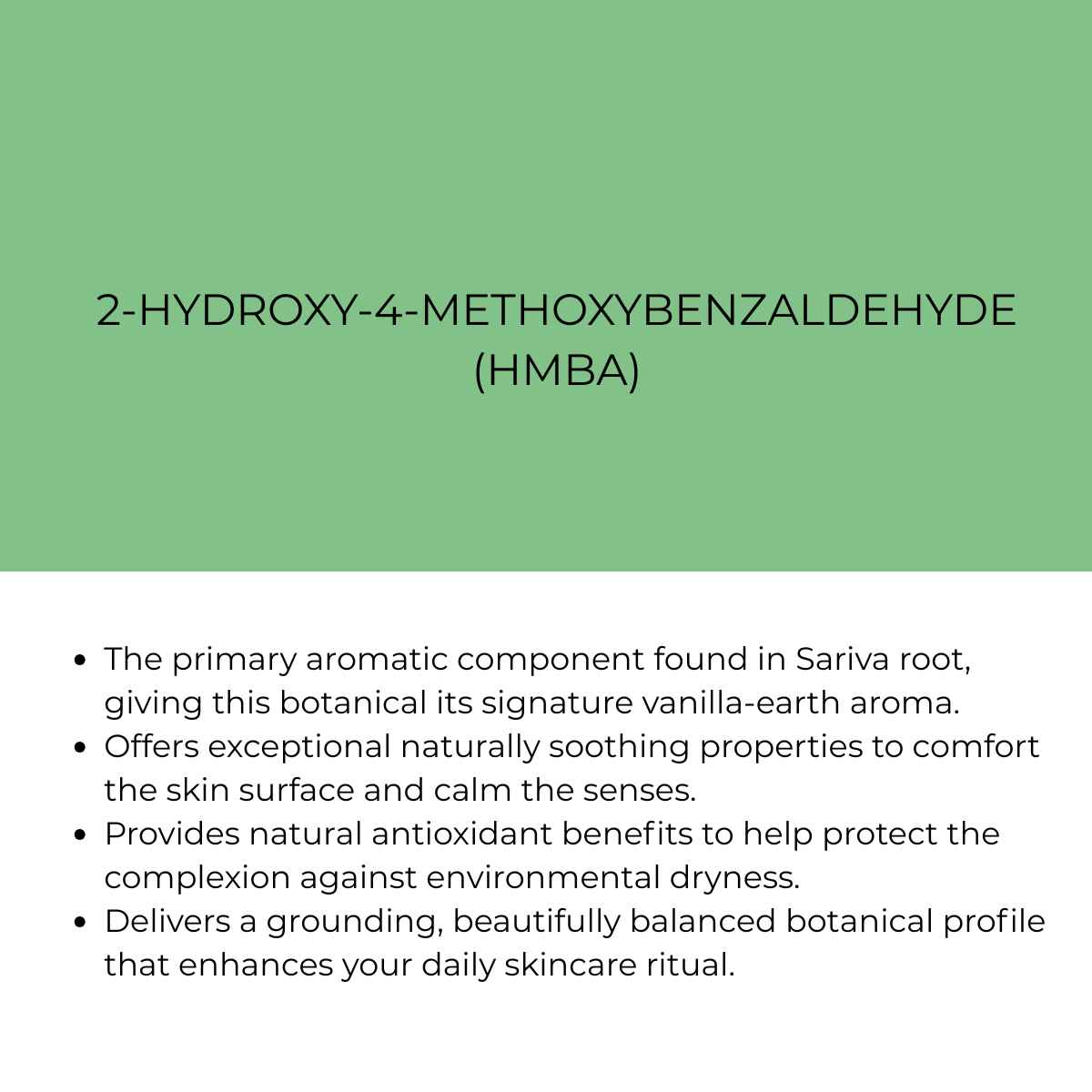 benefits of 2-hydroxy-4-methoxybenzaldehyde in sariva