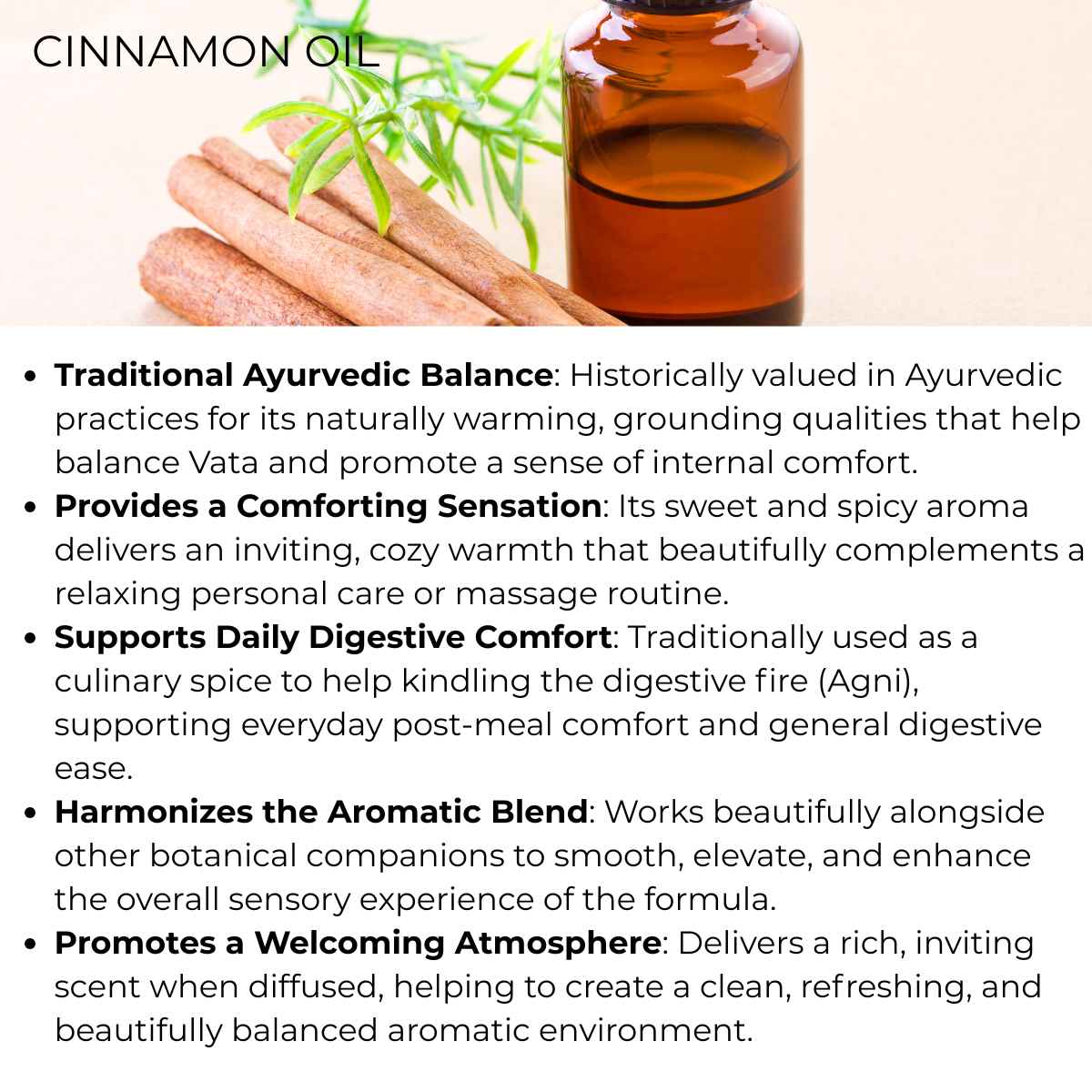 benefits of cinnamon oil in essential oils and massage oils