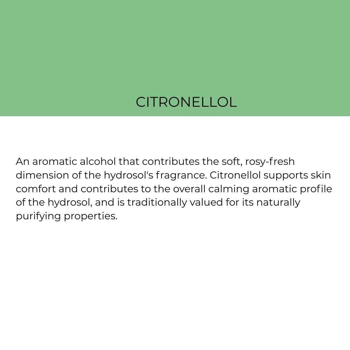 benefit of citronellol in rose water