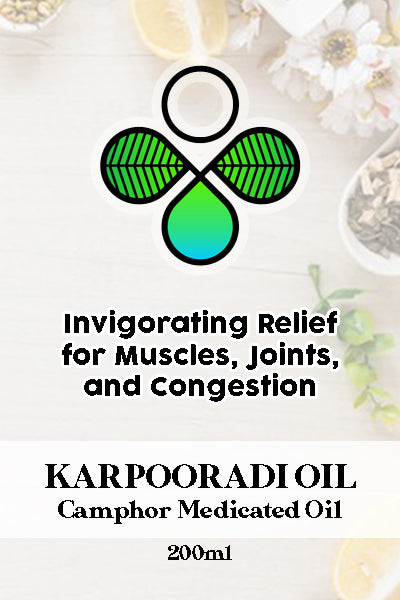 close up image of product photo of 200 ml of karpooradi oil