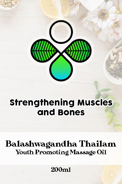close up image of 200 ml of balashwagandha oil 