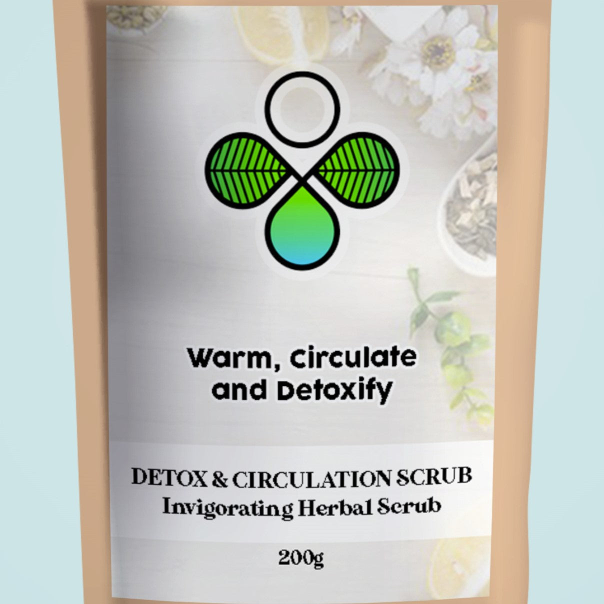 close up image of the product photo of 200 g of detox circulation scrub