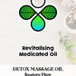 close up image of product photo of 200 ml of detox massage oil