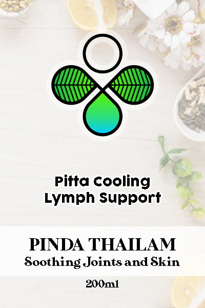 close up image of product photo of 200 ml of pinda thailam