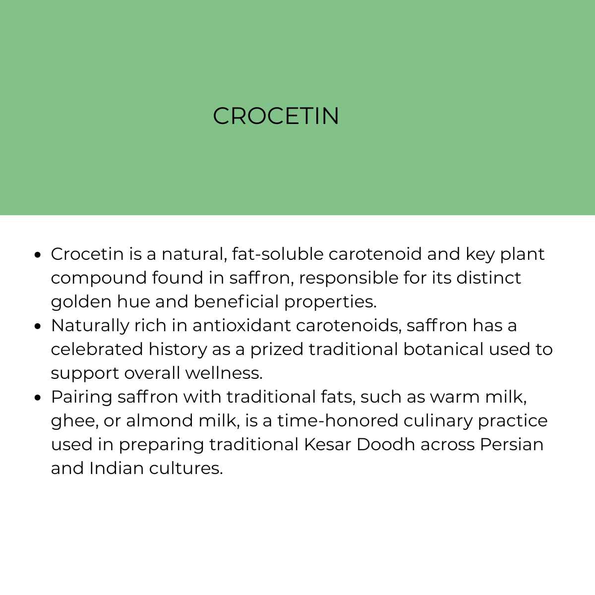 benefits of crocetin in saffron