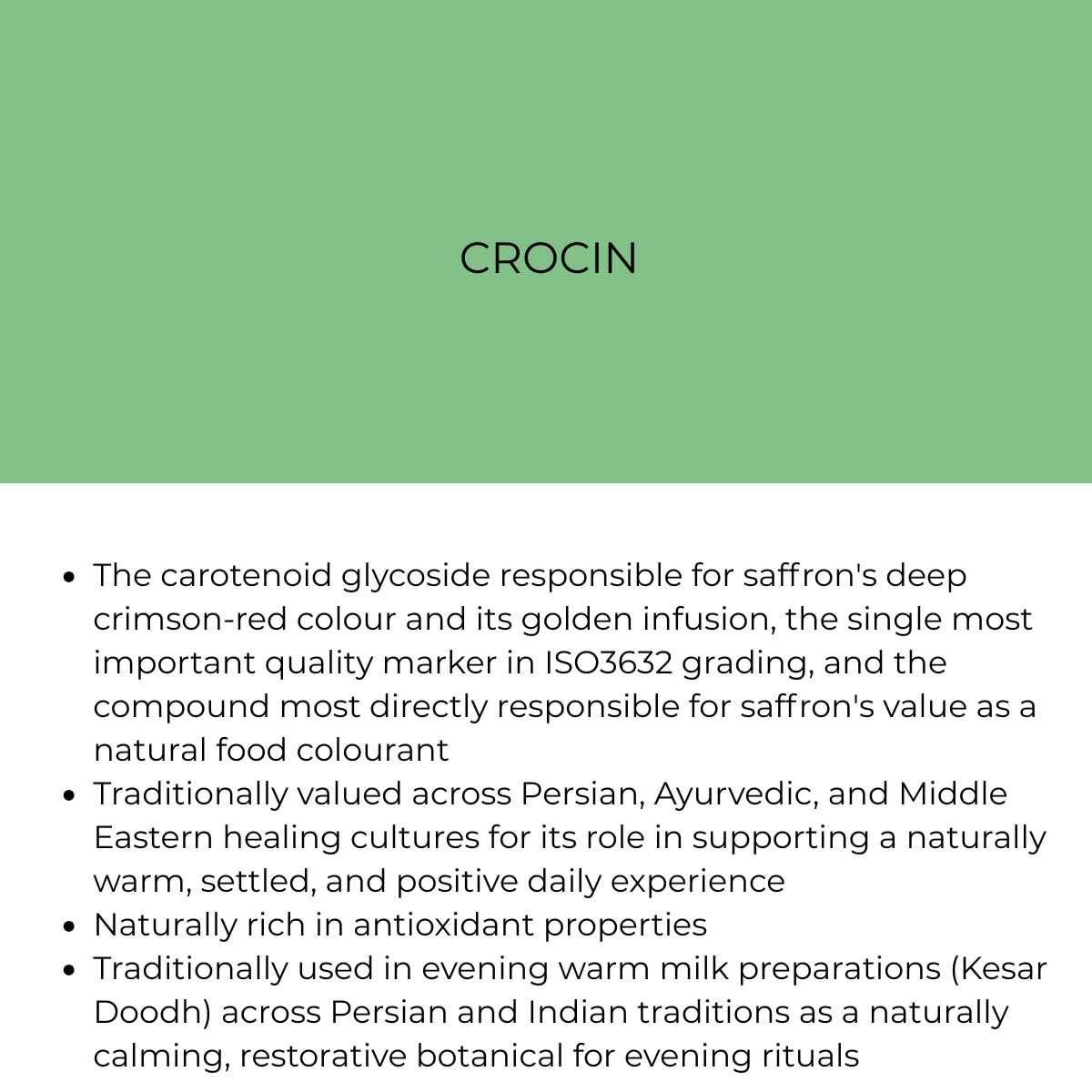 benefit of crocin in saffron