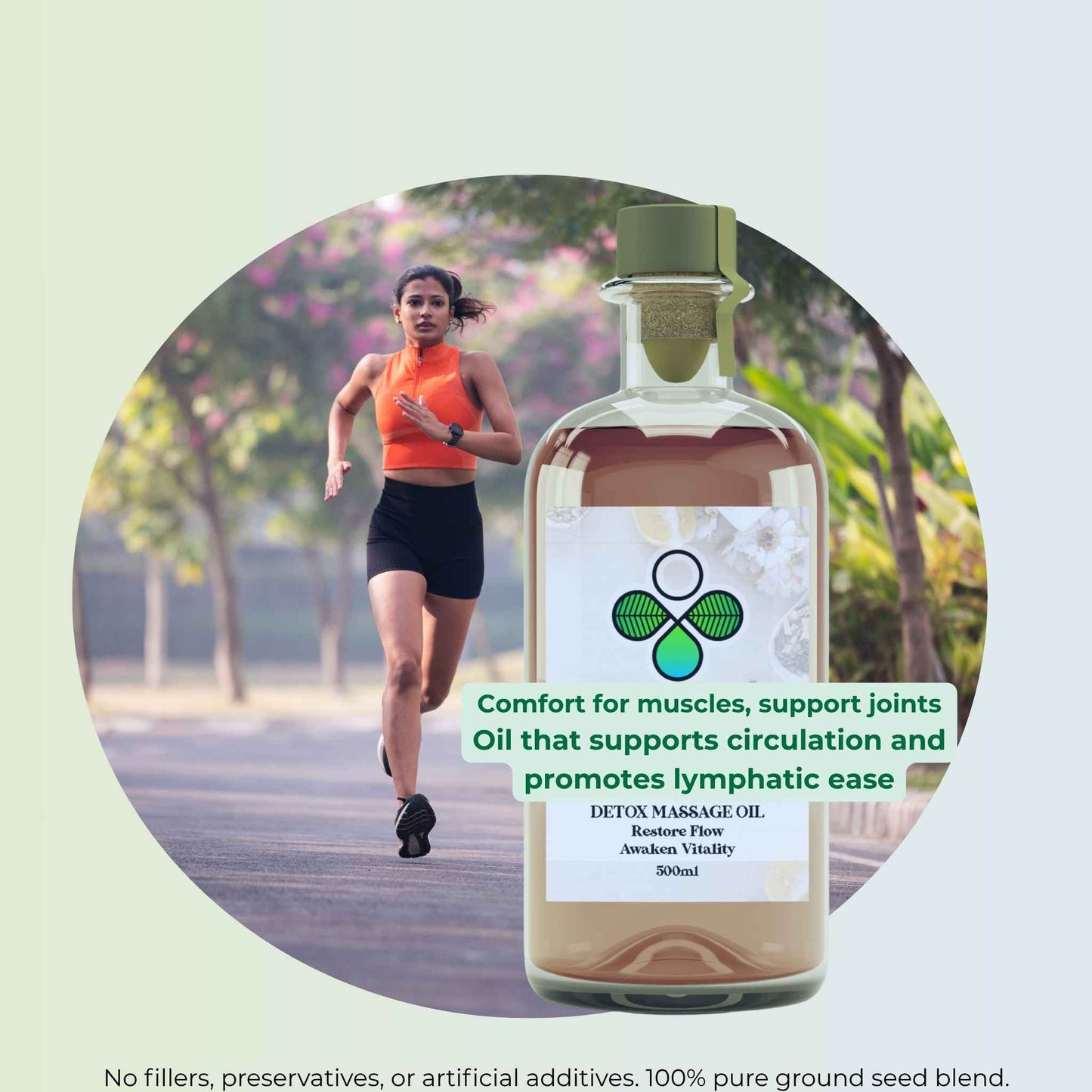 product photo of detox massage oil with benefits