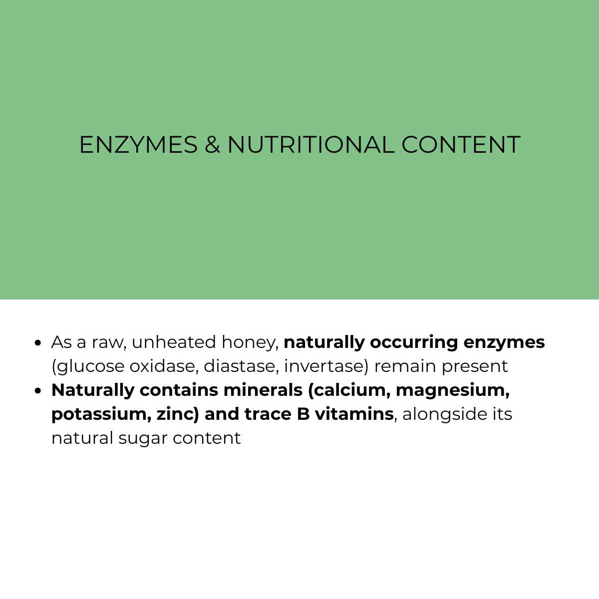 benefit of enzymes in honey