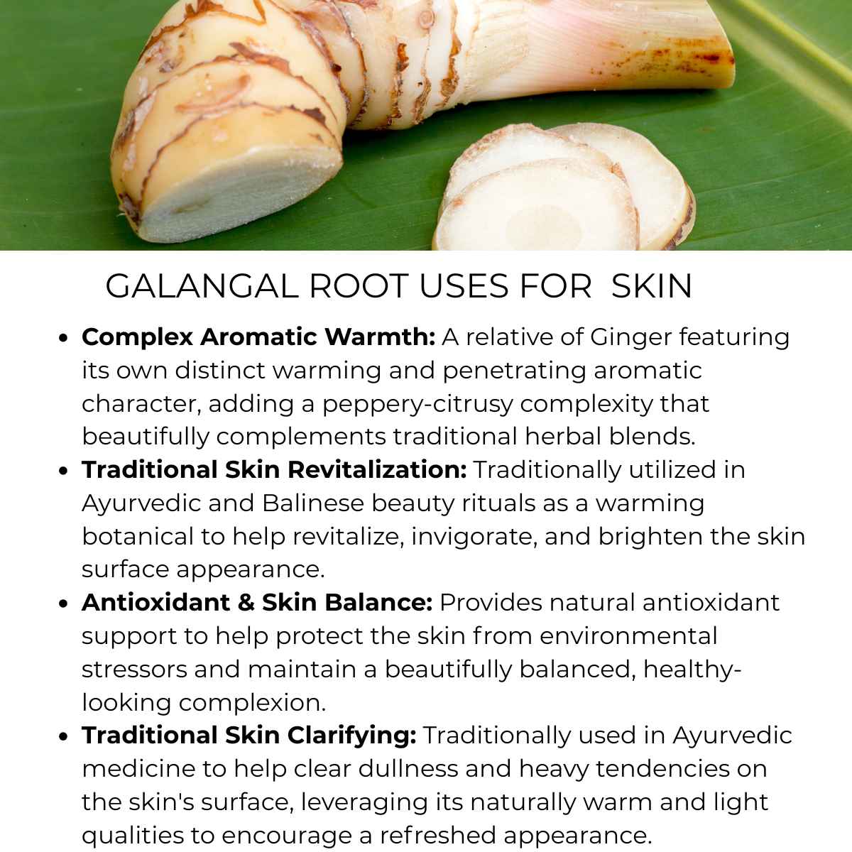 benefit of galangal root for skin