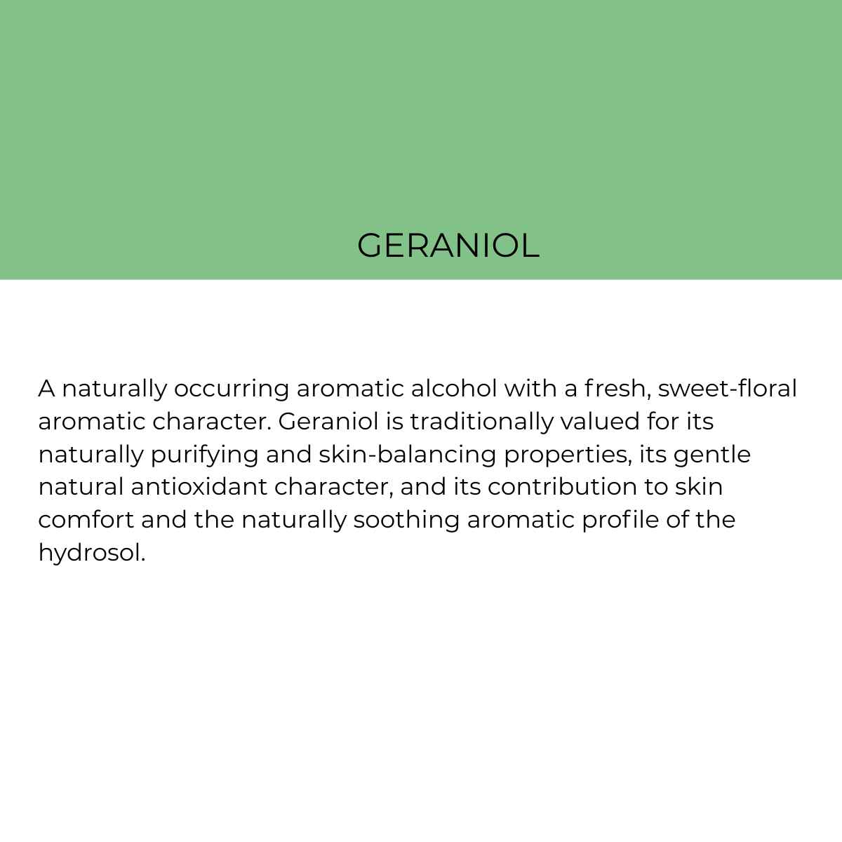 benefit of geraniol in rose water