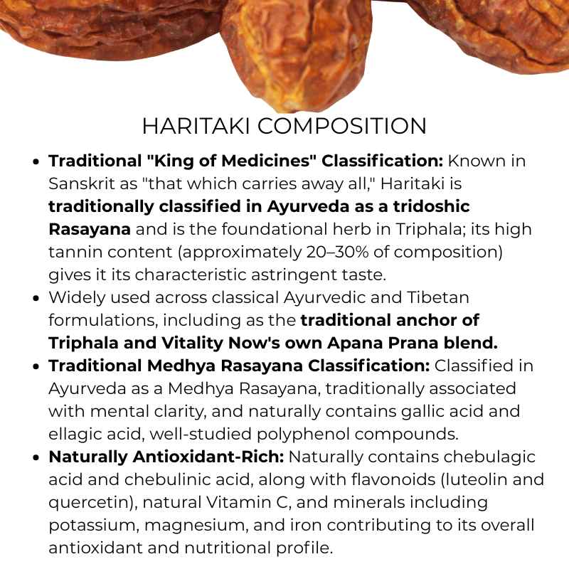 benefits of naturally occuring compounds like tannins in haritaki