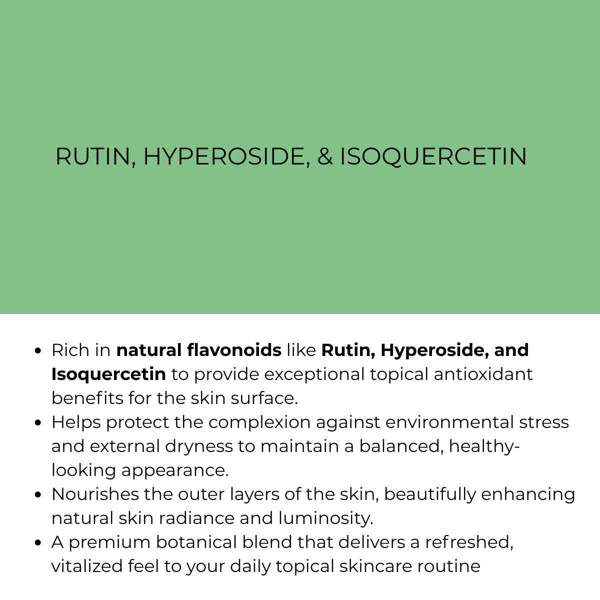 benefits of isoquercetin, rutin, and hyperoside in sariva