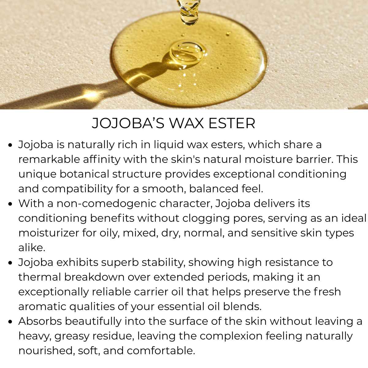 benefit of jojoba wax ester in jojoba oil