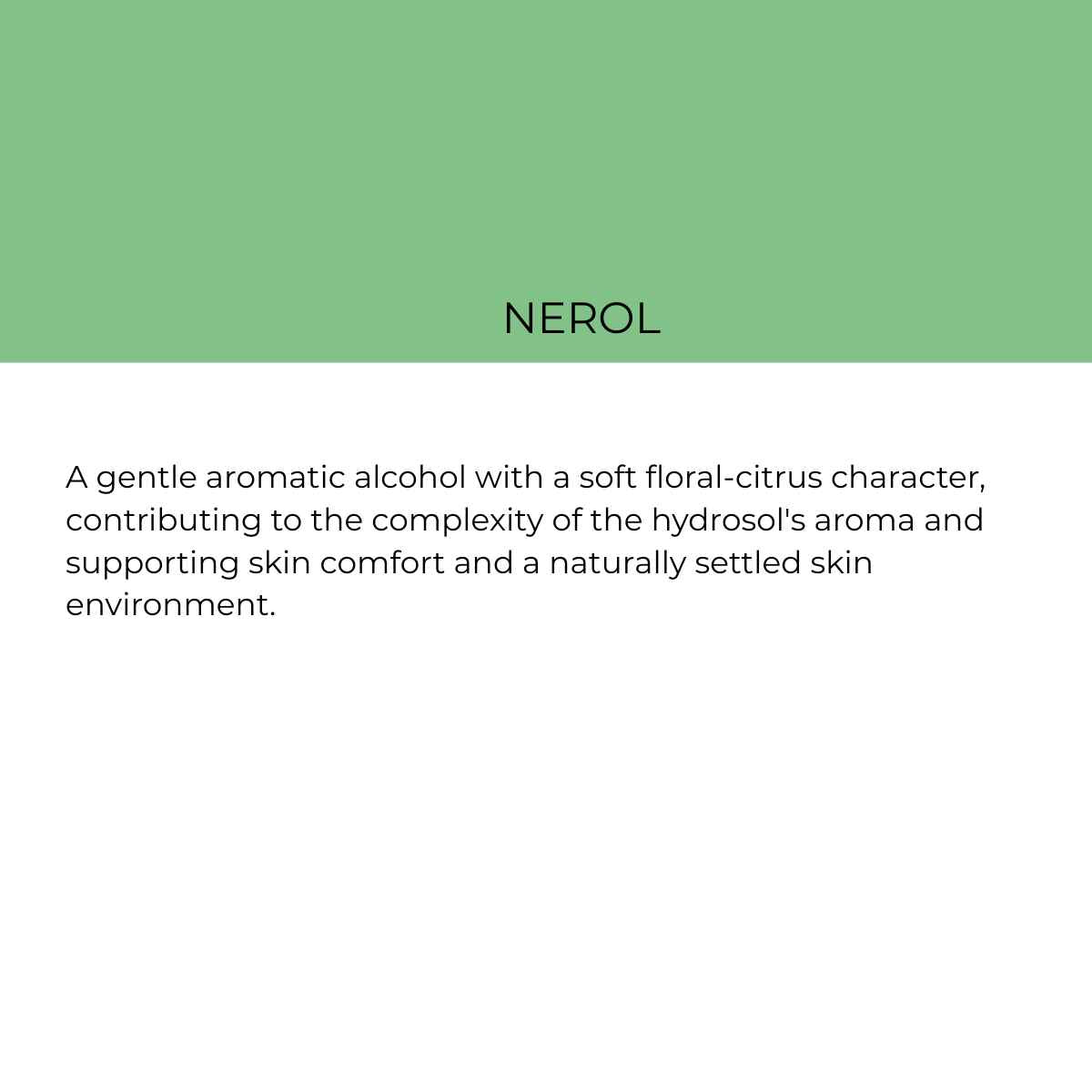 benefit of nerol in rose water