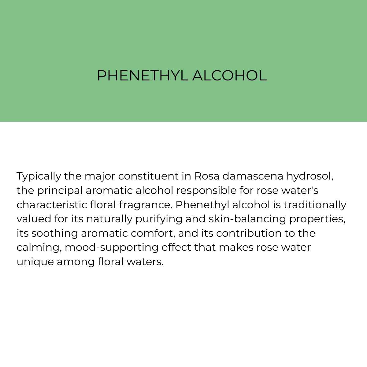 benefit of phenethyl alcohol in rose water
