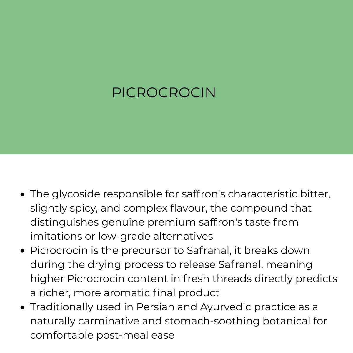 benefits of picrocrocin in saffron