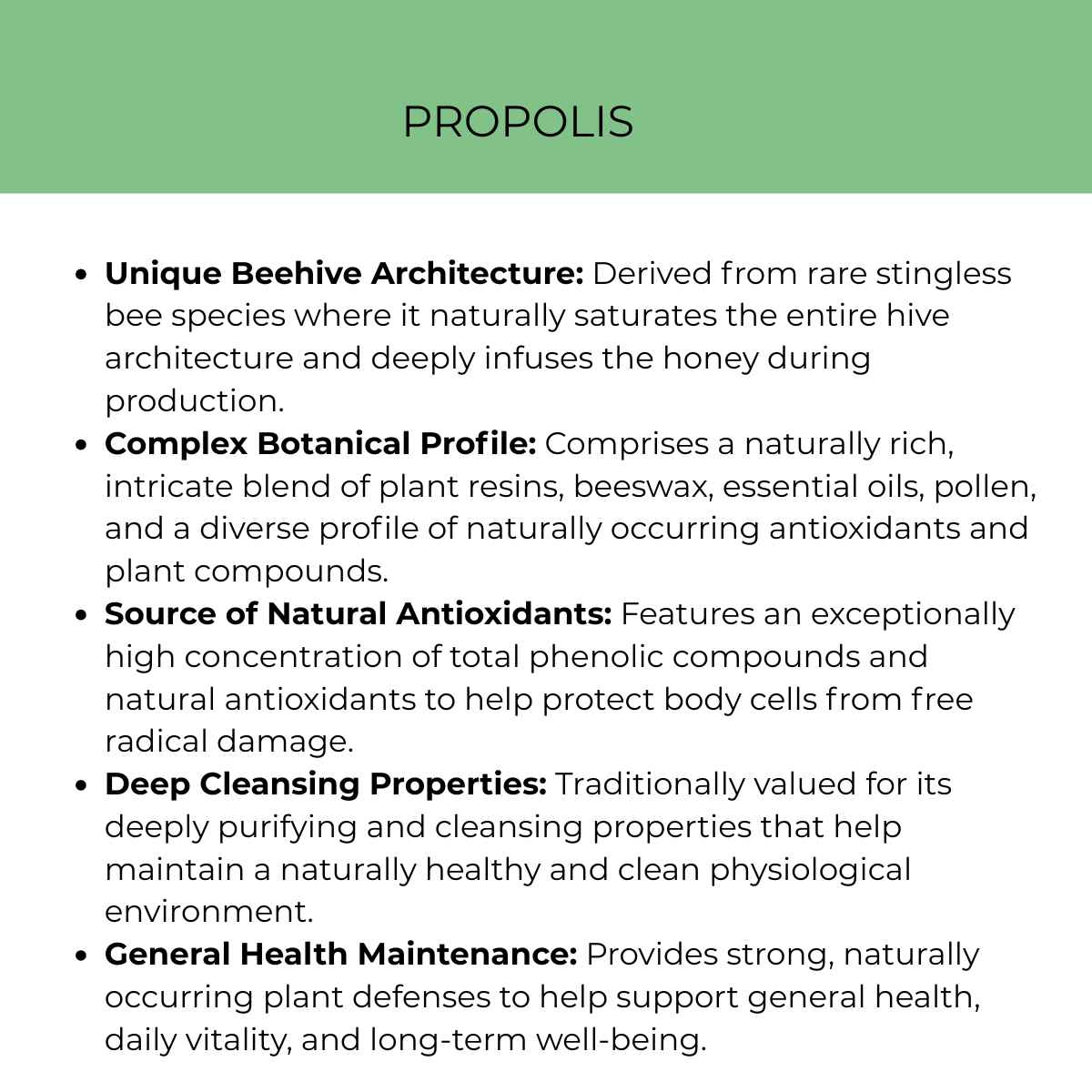 benefit of propolis in honey