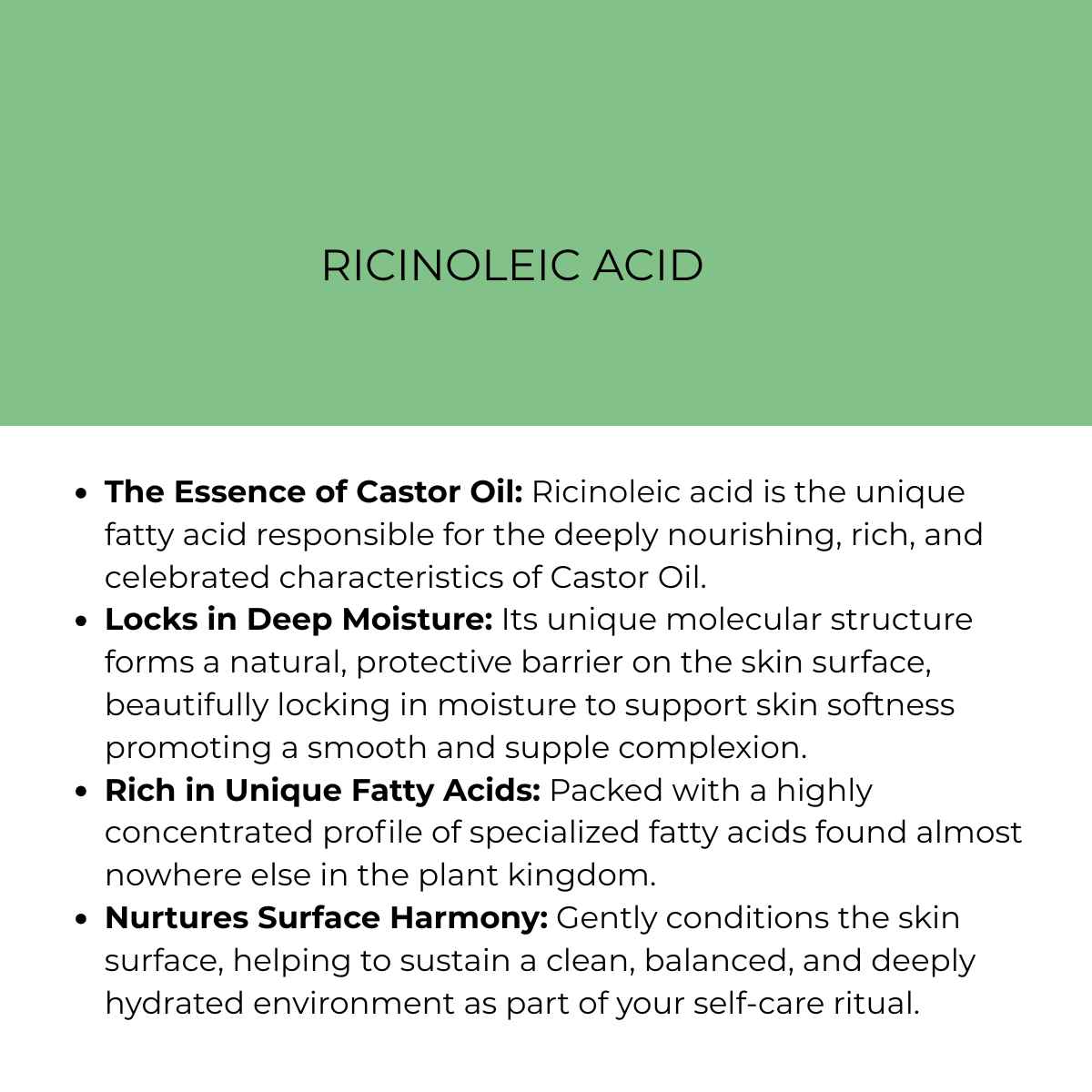 benefits of ricinoleic acid