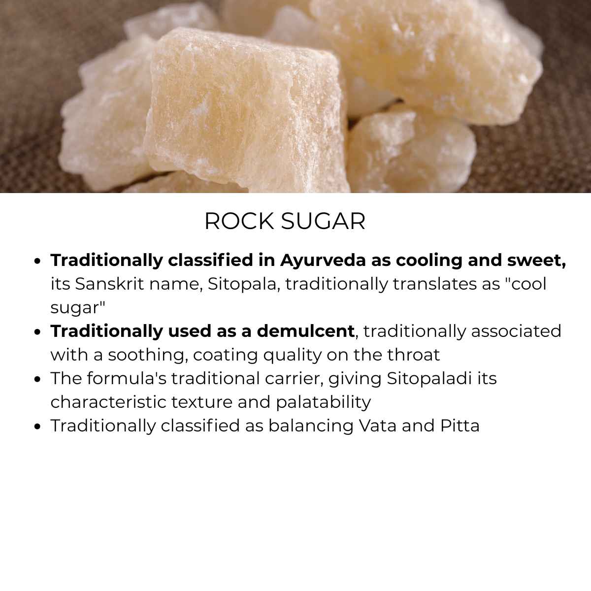 benefit of rock sugar