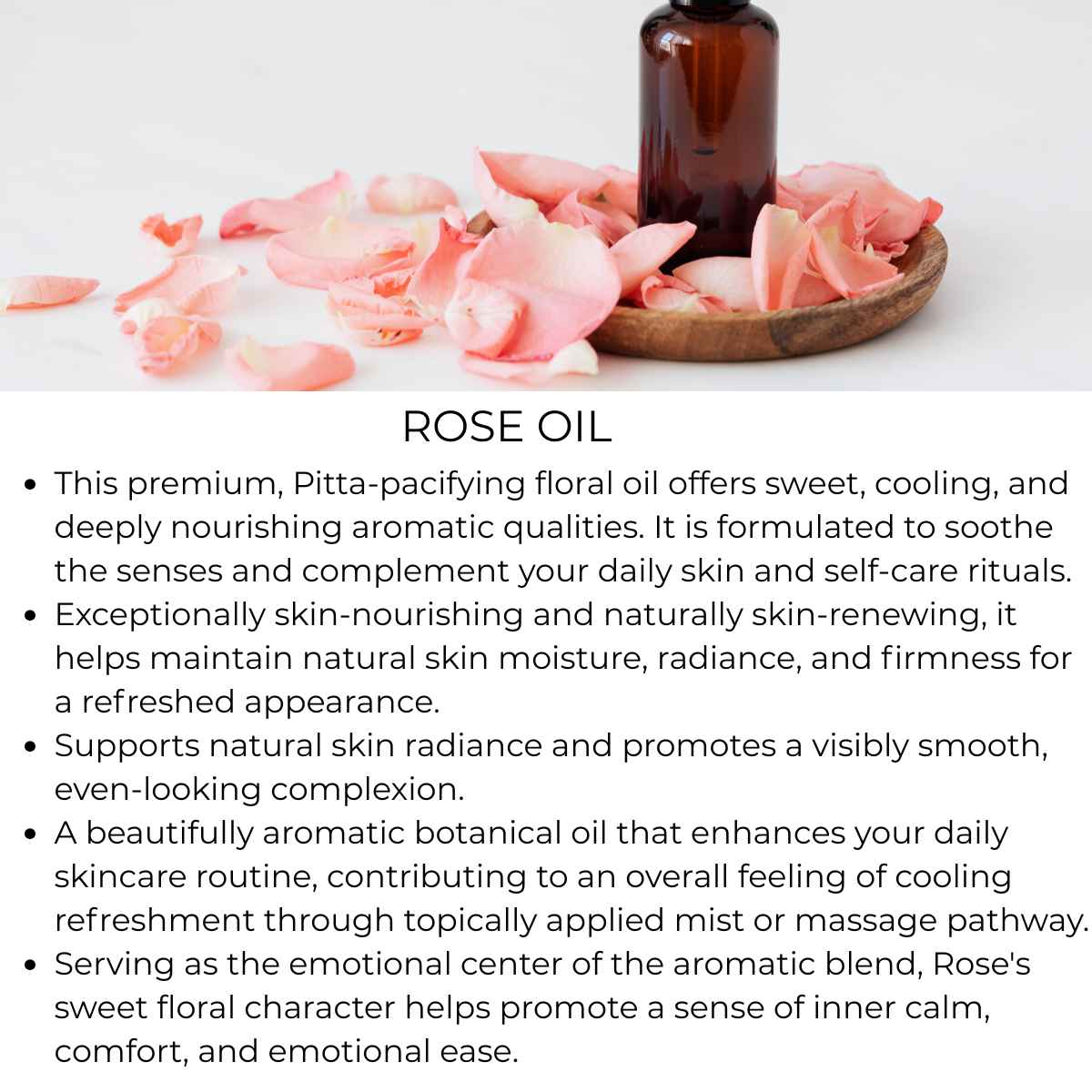 benefit of rose oil in essential oil blend