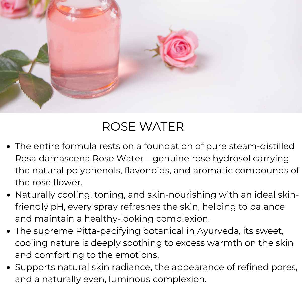 benefit of rose water in cooling spray