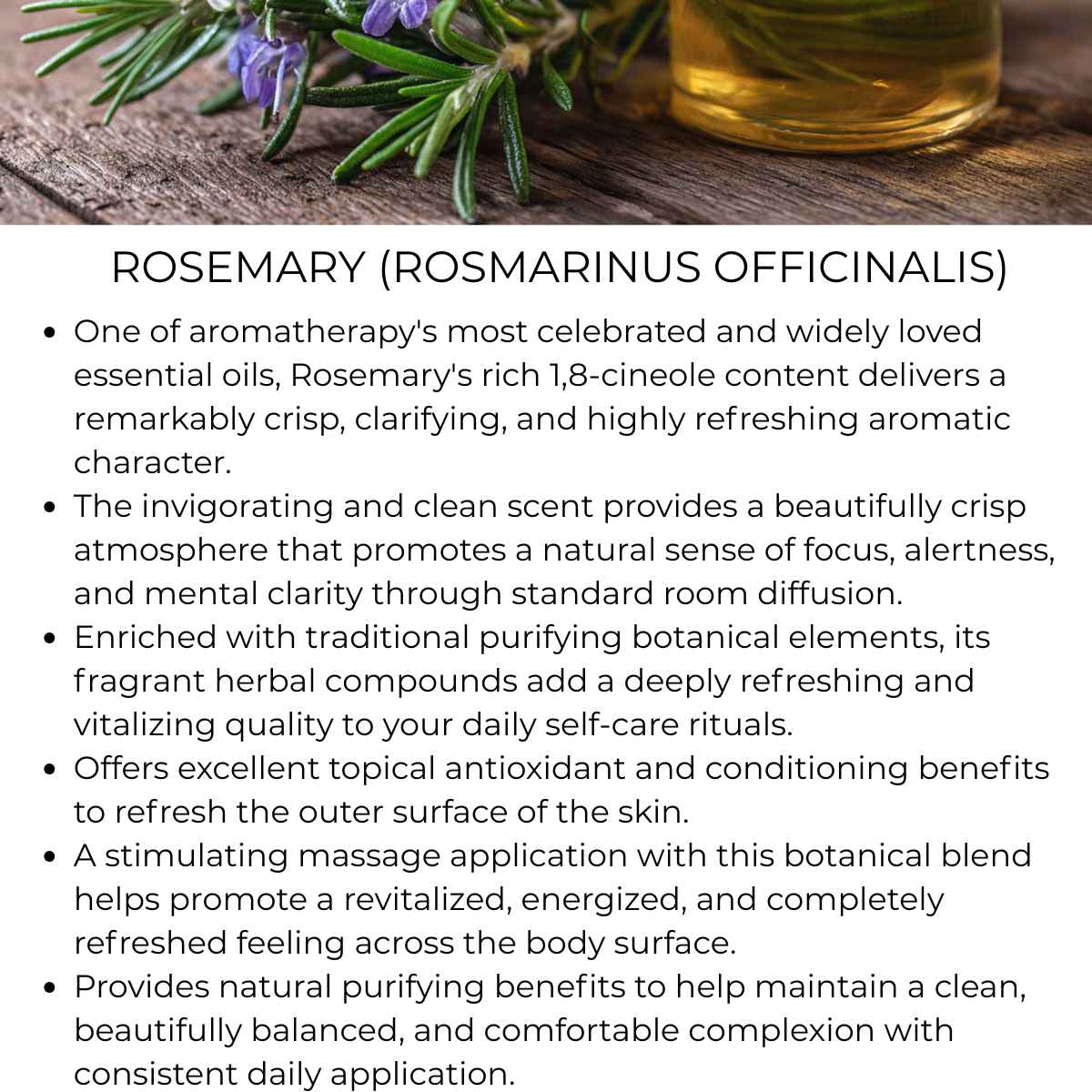 benefit of rosermary in essential oil and massage oils