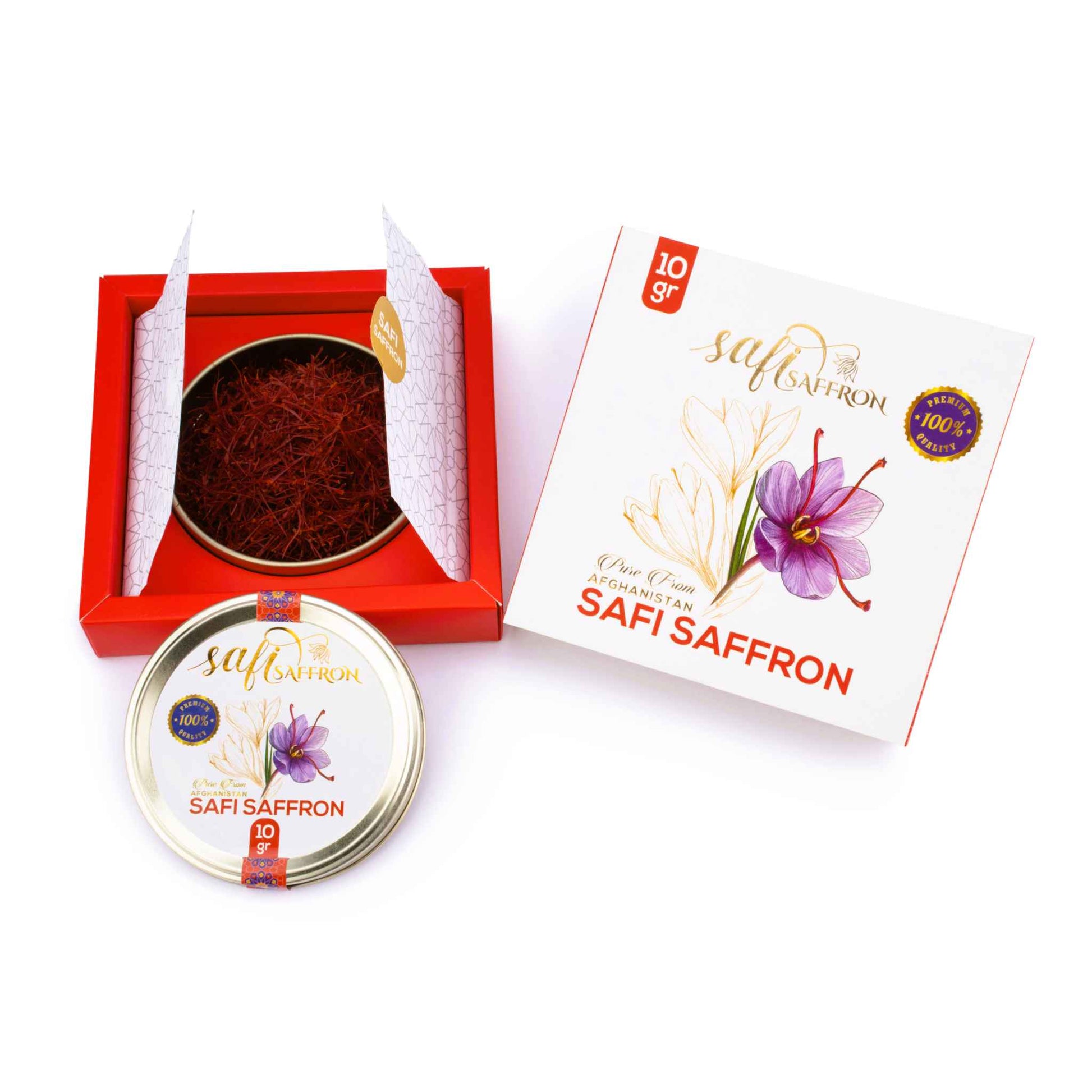 additional product photo of premium Afghan saffron with open case