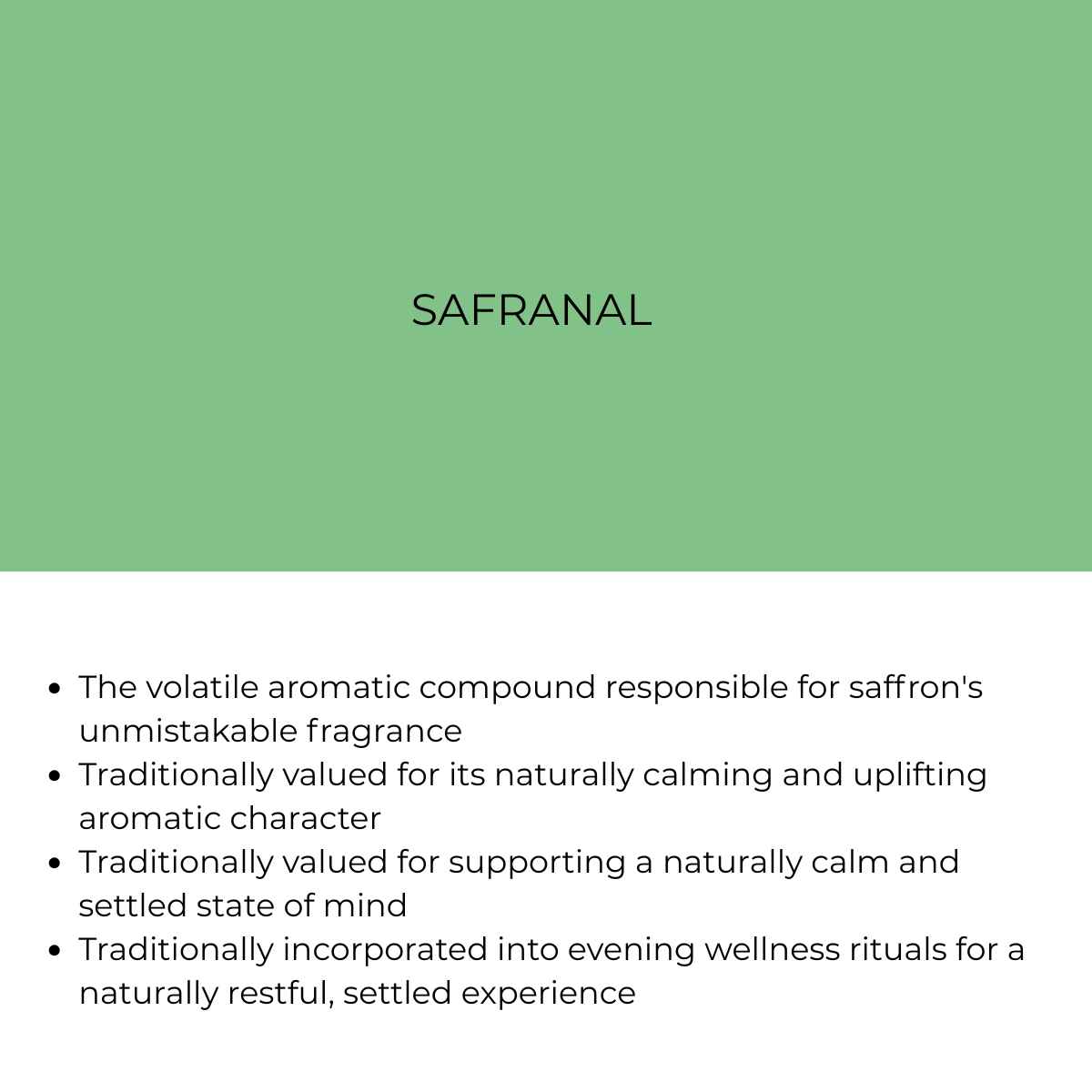benefit of safranal in saffron