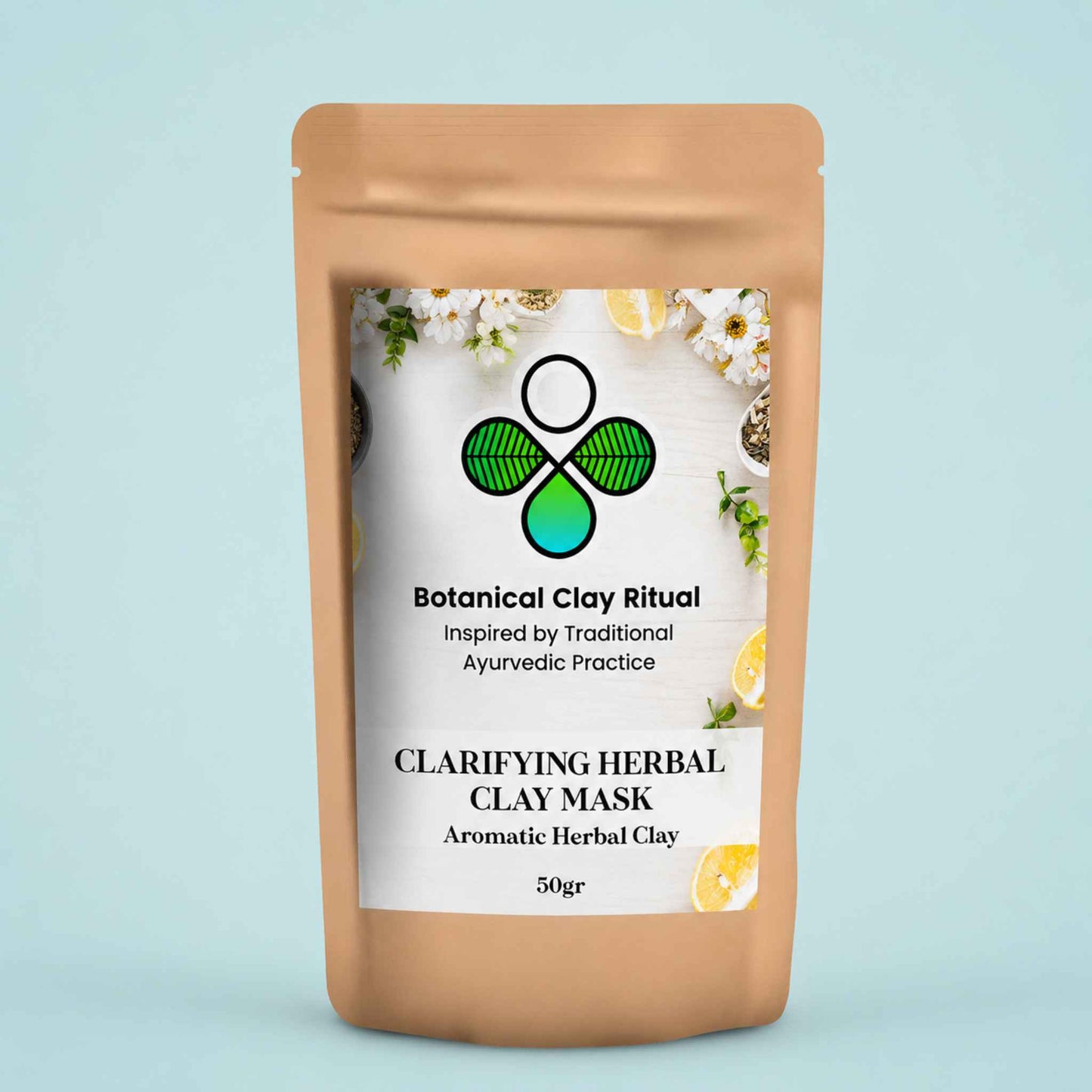Clarifying Herbal Clay Mask – Ayurvedic Clay Mask with Manjistha, Turmeric & Sandalwood for Clear Skin