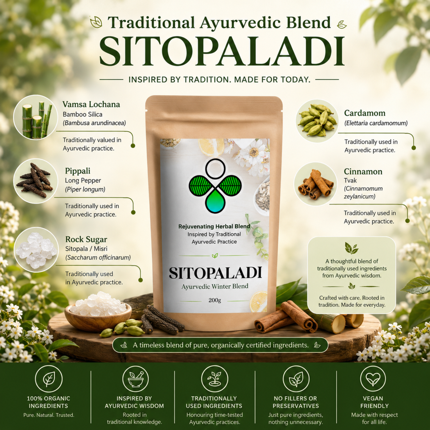Ayurvedic Spice Blend (Sitopaladi Churna) – Seasonal Wellness & Natural Breathing Ease