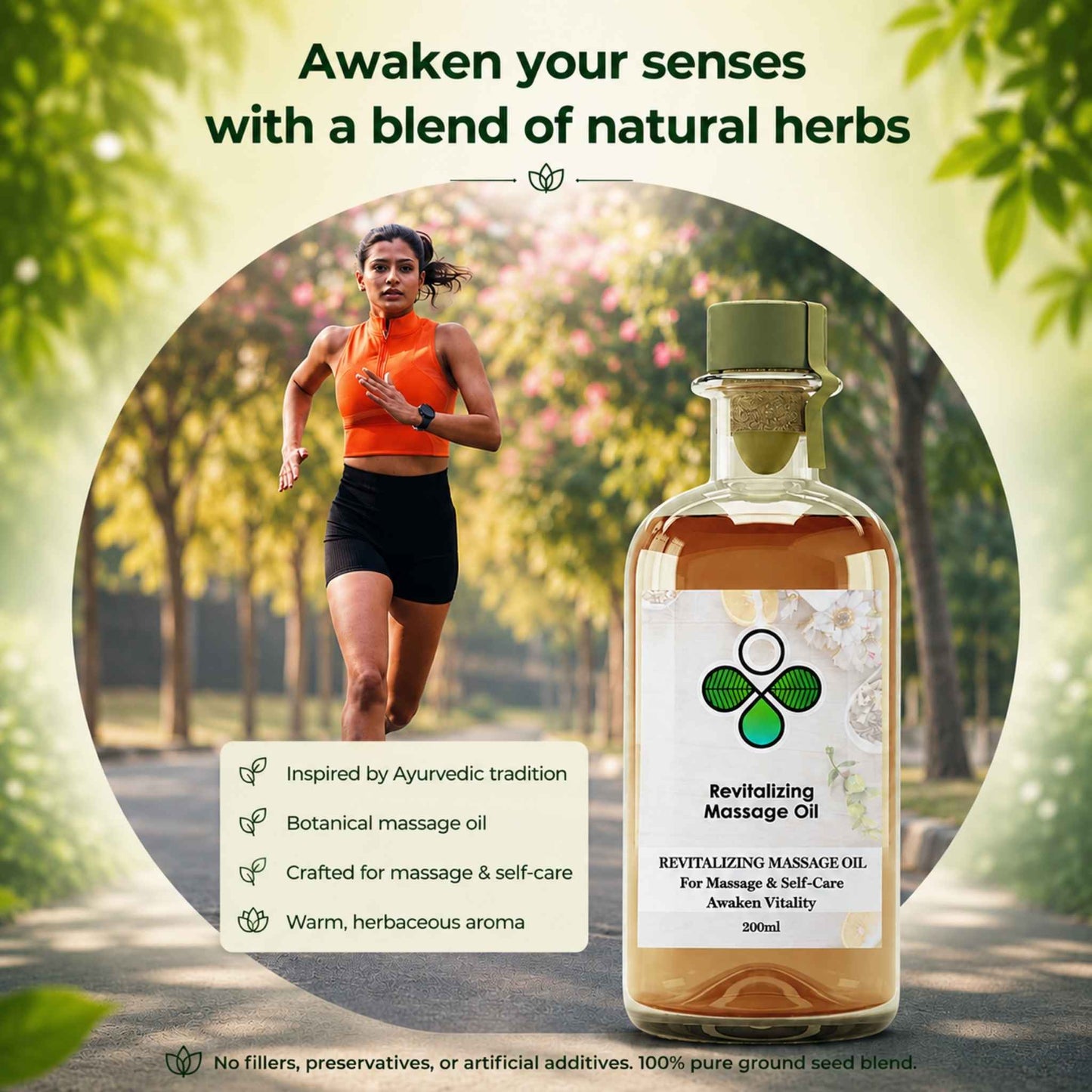 Revitalizing Massage Oil – Ayurvedic Body Oil for Natural Circulation, Lymphatic Ease & Energy
