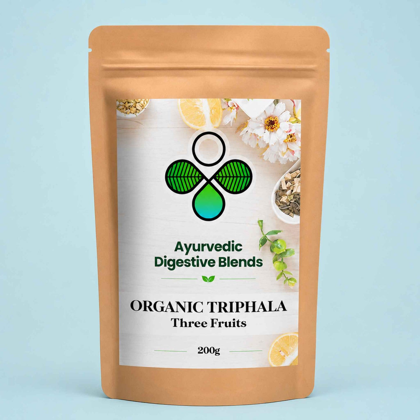 Organic Triphala Powder – Ayurveda's Original Prebiotic Herbal Blend for Gut Health, Natural Eye Wellness & Vitality