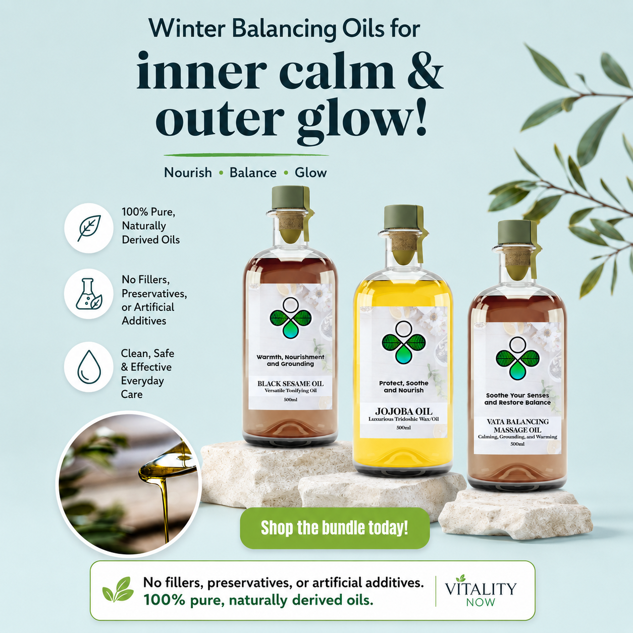 Vata Balancing Massage Bundle – Ayurvedic Grounding & Nourishing Ritual