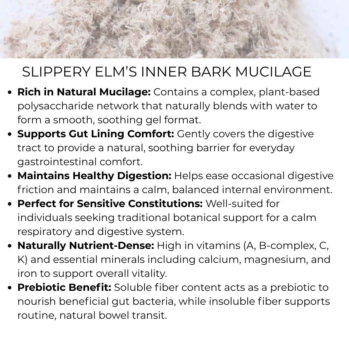 benefit of slippery elm inner bark mucilage