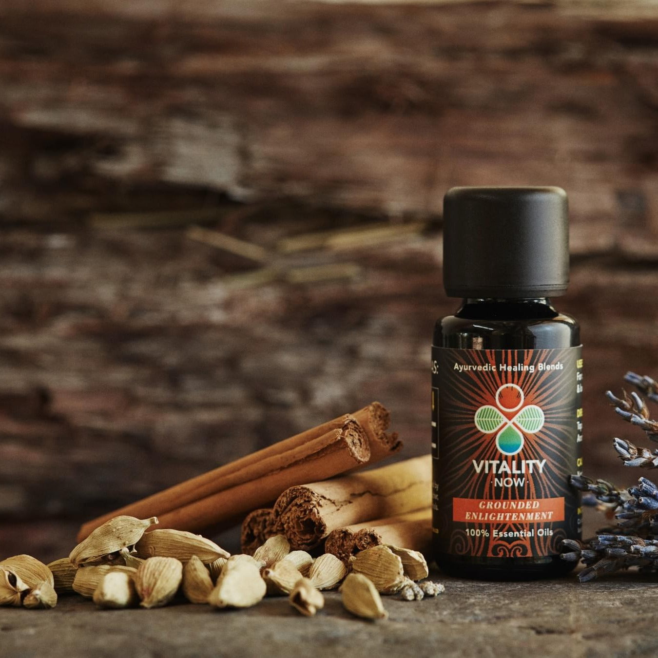 product photo of vata essential oil blend with all the different herbs