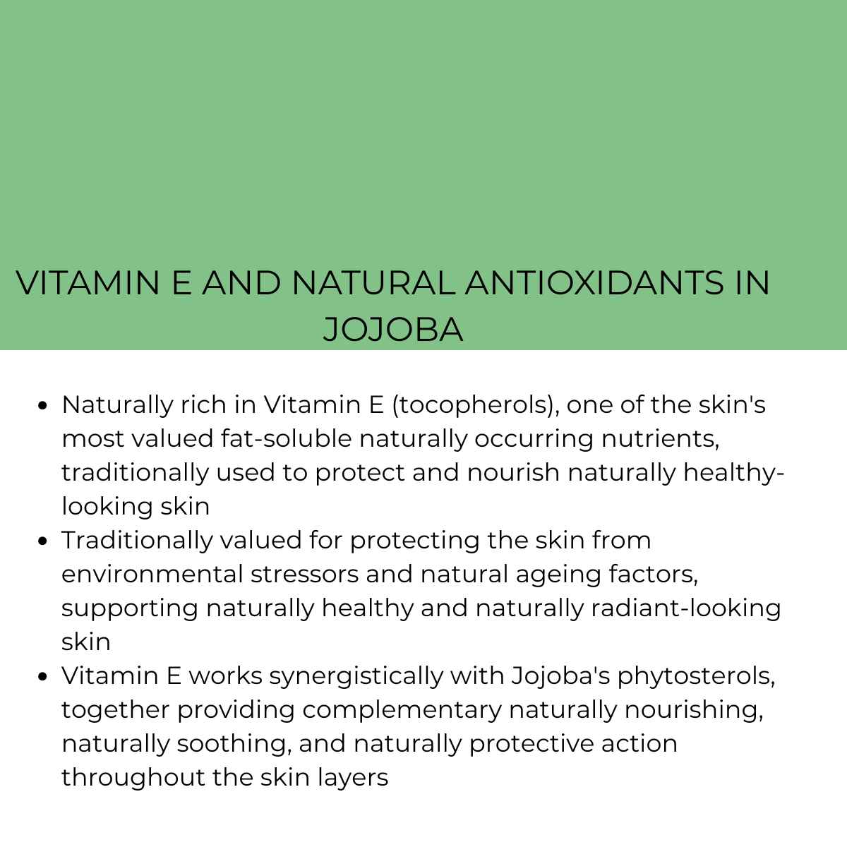 benefit of vitamin e in jojoba oil