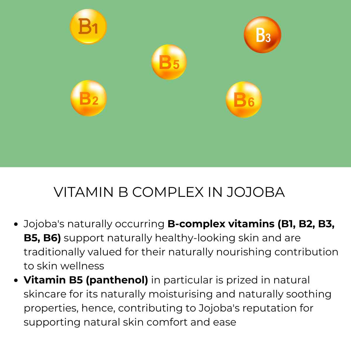 benefits of vitamin B's in jojoba oil