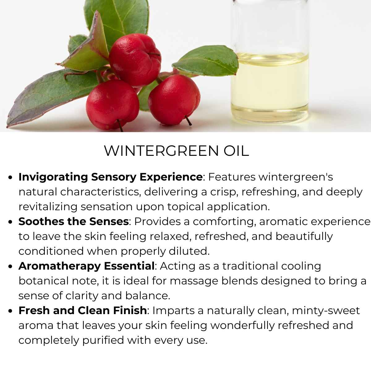 benefit of wintergreen oil in essential oil blend